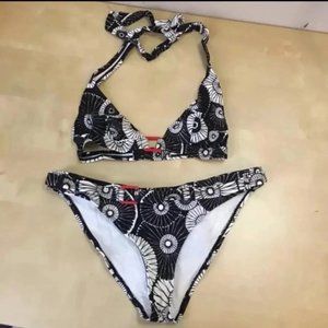 Black N White 2 Piece Bikini Swimsuit NWOT